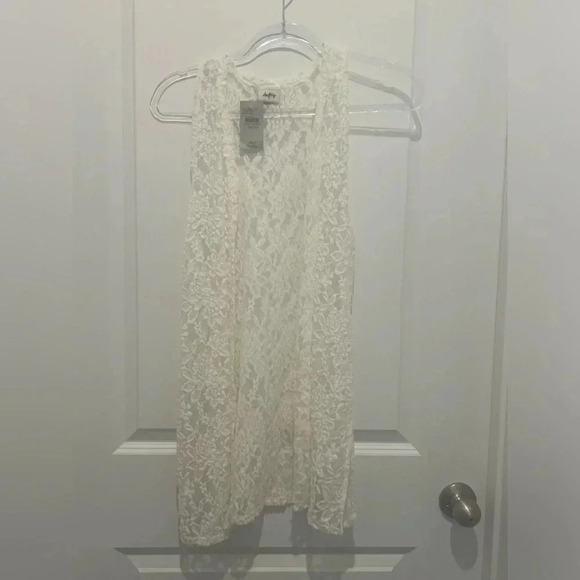 Daytrip Jackets & Blazers - NEW with tags NWT DayTrip White Lace Vest